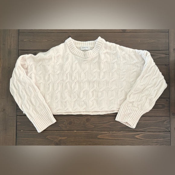 Babaton Sweaters - Babaton Ivory Cable Knit Sweater